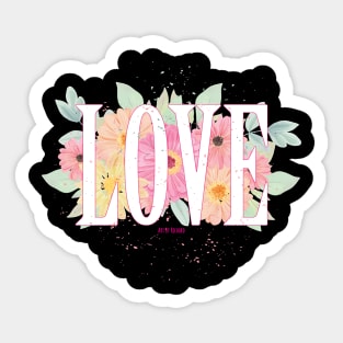 LOVE with flowers Sticker